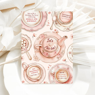 Birthday Tea Party Einladung