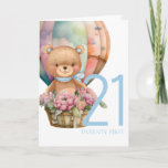 Birthday Teddy Bären Ballon 21ST Card Karte<br><div class="desc">Geburtstag Teddy Bären Ballon 21ST Card Sweet Baby Teddy tragen personalisierte Karte für einen Jungen. Wir können frühzeitig warten. Klicken Sie auf die Schaltfläche "Anpassen!",  um die Textgröße,  Textfarbe,  den Stil des Schriftartes und mehr zu ändern!</div>