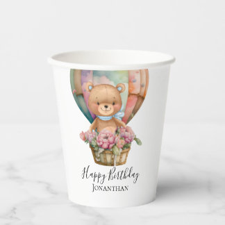 Birthday Teddy Bear Pappbecher