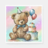 Birthday Teddy Bear Serviette (Vorderseite)