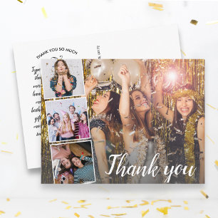 Birthday Thank You Photo Collage Any Year Postkarte