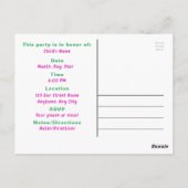 Birthday Theme Boys Postkarte Einladung HAMbyWG (Rückseite)