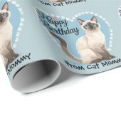 Birthday themed for Siamese Cat lovers Geschenkpapier (Rolleneckpunkt)