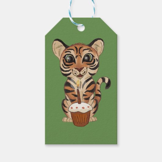 Birthday Tiger Geschenkanhänger (Vorderseite)