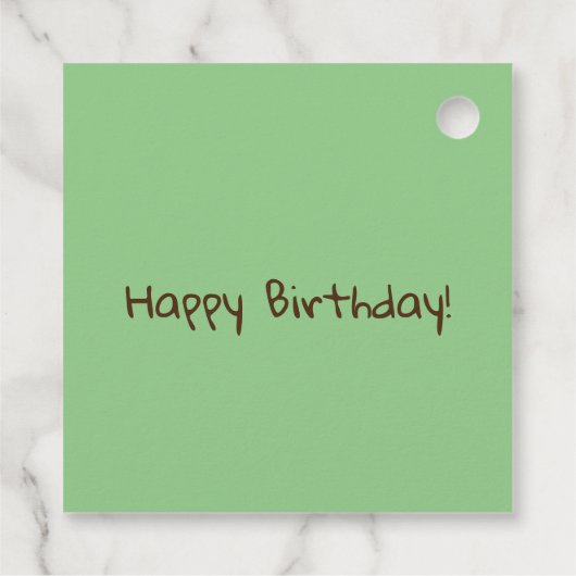 Birthday Tiger Geschenkanhänger (Rückseite)