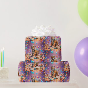 Birthday Tiger Geschenkpapier