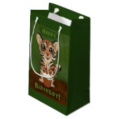 Birthday Tiger Kleine Geschenktüte (Rückseite Schrägansicht)