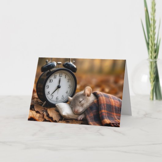 Birthday Time Change With Mouse Karte (Vorderseite)