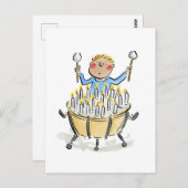Birthday Timpani Postkarte (Vorne/Hinten)