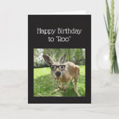 Birthday to Roo Fun Kangaroo Australien Tierart Ku Karte (Vorderseite)