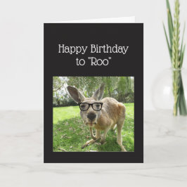 Birthday to Roo Fun Kangaroo Australien Tierart Ku Karte