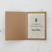 Birthday Tough Typ Bulldog Reiten Motorrad Karte (Innenseite)