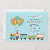 Birthday Train Geburtstagsparty Einladung (Vorderseite)