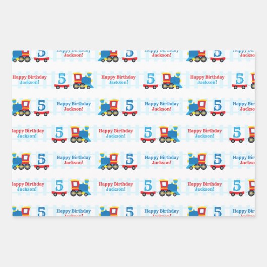 Birthday Train Geschenkpapier Set (Vorderseite 2)