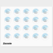 Birthday Treat Blue Simple Cute Typography Runder Aufkleber (Blatt)