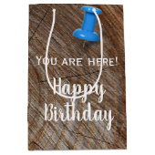 Birthday Tree Rings with Push Button Mittlere Geschenktüte (Vorderseite)