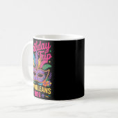 Birthday Trip New Orleans 2026 Matching Mardi Gras Kaffeetasse (Vorderseite Links)