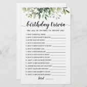 Birthday Trivia-Spiel (Vorne/Hinten)