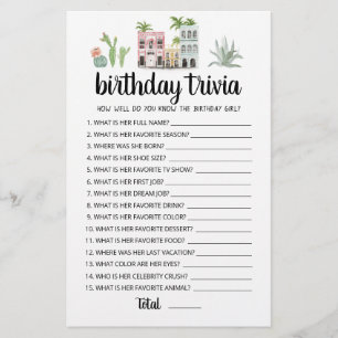 Birthday Trivia-Spiel