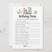 Birthday Trivia-Spielkarte Einladung (Vorderseite)