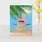 Birthday Tropical Sandman mit Palm Frond Karte (Gelbe Blume)