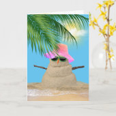 Birthday Tropical Sandman mit Palme Karte (Gelbe Blume)