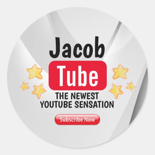 Birthday Tube Party Stickers (Vorderseite)