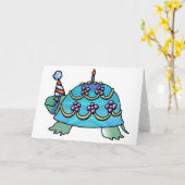 Birthday Turtle Karte (Gelbe Blume)