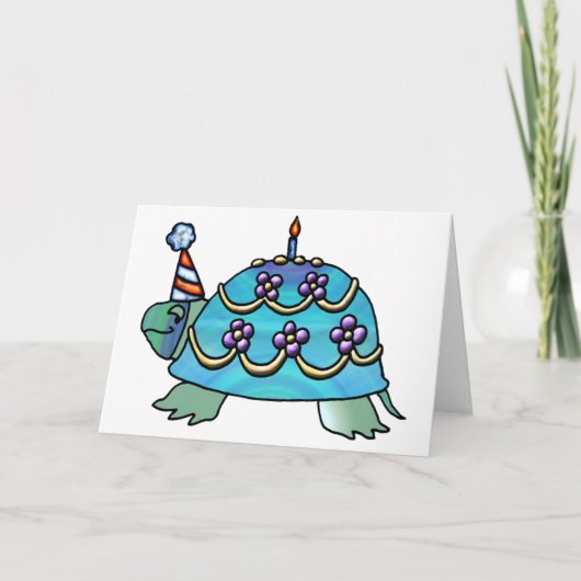 Birthday Turtle Karte (Vorderseite)