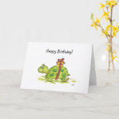 Birthday Turtle Karte (Gelbe Blume)