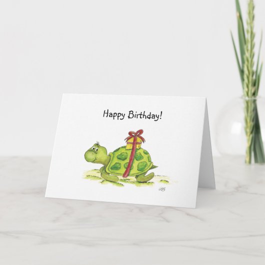 Birthday Turtle Karte (Vorderseite)