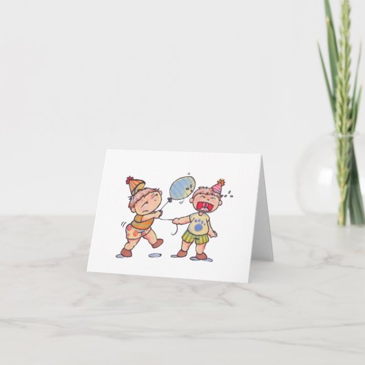Birthday Twins Notecard Karte (Vorderseite)