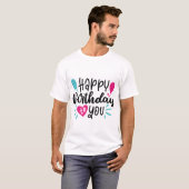 Birthday Typography Sayings T-Shirt (Vorne ganz)