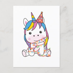 Birthday Unicorn For Kids A Birthday Holiday Postc Feiertagspostkarte