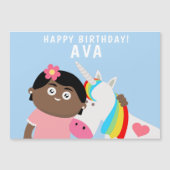 Birthday Unicorn Magnetkarte (Vorderseite)