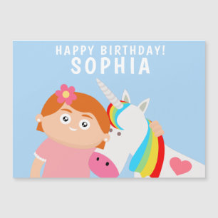 Birthday Unicorn Magnetkarte