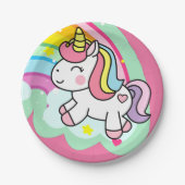 Birthday Unicorn Pappteller (Vorderseite)