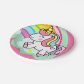 Birthday Unicorn Pappteller (Schrägansicht)