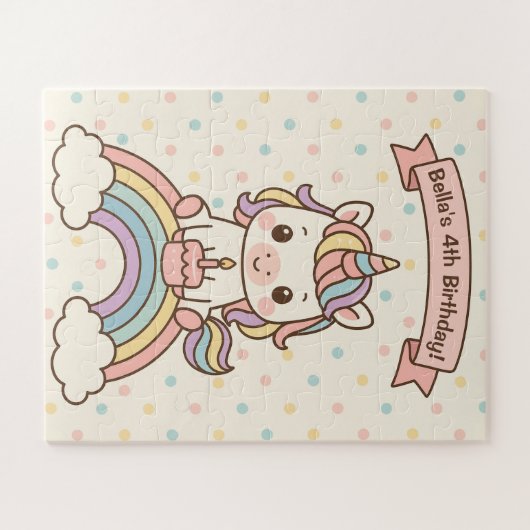 Birthday unicorn puzzle (Horizontal)