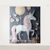 Birthday Unicorn Wall Art Backdrop Banner Wandteppich (Vorderseite)