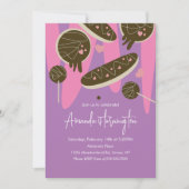 Birthday Valentines Leckereien Donuts Eclairs Part Einladung (Vorderseite)