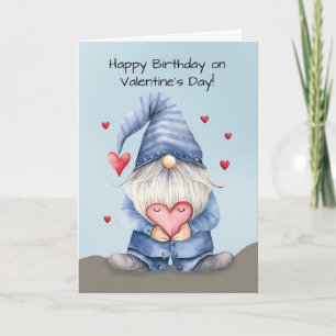 Birthday Valentinstag Funny Gnome Wearing Denim Karte