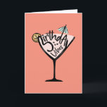 Birthday Vibes Cocktail Card Karte<br><div class="desc">Send good vibes on their birthday with this fun tropical drink card.</div>