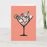 Birthday Vibes Cocktail Card Karte<br><div class="desc">Send good vibes on their birthday with this fun tropical drink card.</div>