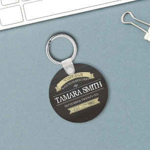 Birthday Vintage Aged to Perfection Elegant Schlüsselanhänger