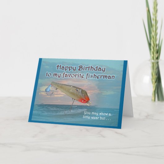 Birthday Vintage Fishmaster Sylvester Flaptail Karte (Vorderseite)