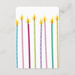 Birthday-Vorlage für lange farbige Kerzen Einladung