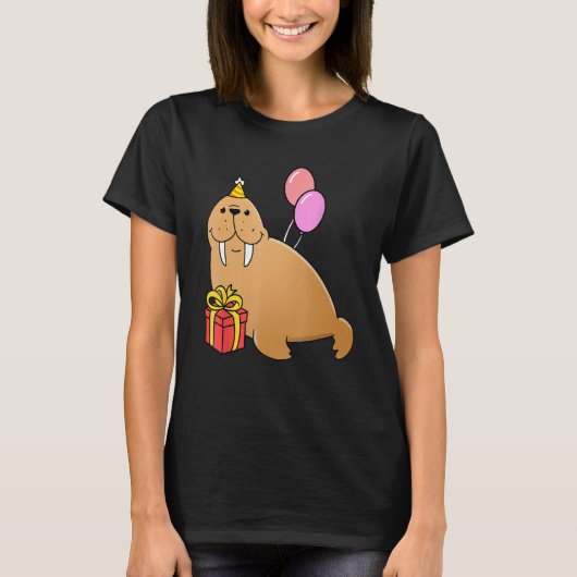 Birthday Walrus for Sea Animal Lover T-Shirt (Vorderseite)
