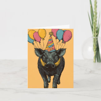 Birthday Warthos mit Balloons Geburtstagskarte Karte