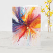 Birthday Watercolor Abstrakt Karte (Gelbe Blume)